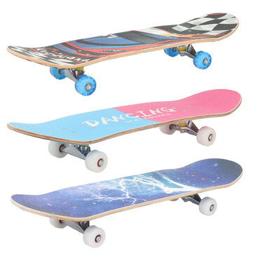 80x20cm Complete Skateboard for Beginner Good Board Chirstmas Gift Longboard Double Kick LED Wheels for Extreme Sports Outdoor