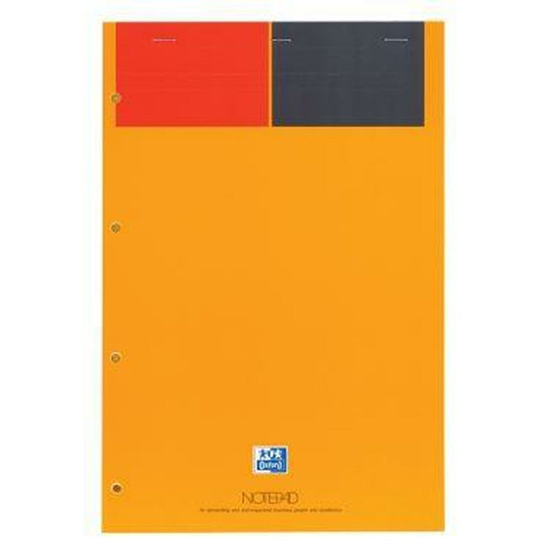 Notepad Oxford INTERNATIONAL NOTEPAD 80 Sheets Striped 5 Units A4 Staples Orange 5 Pieces