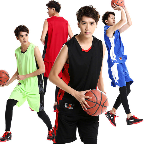 Basketball suit, men's shirt, training shirt, breathable sports vest, summer group customization, DIY printing mark