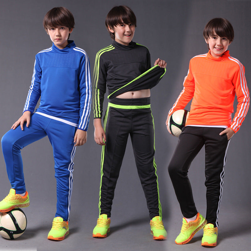 Autumn and winter adult children's football suit long sleeved men plate football Hoody winter football clothes custom
