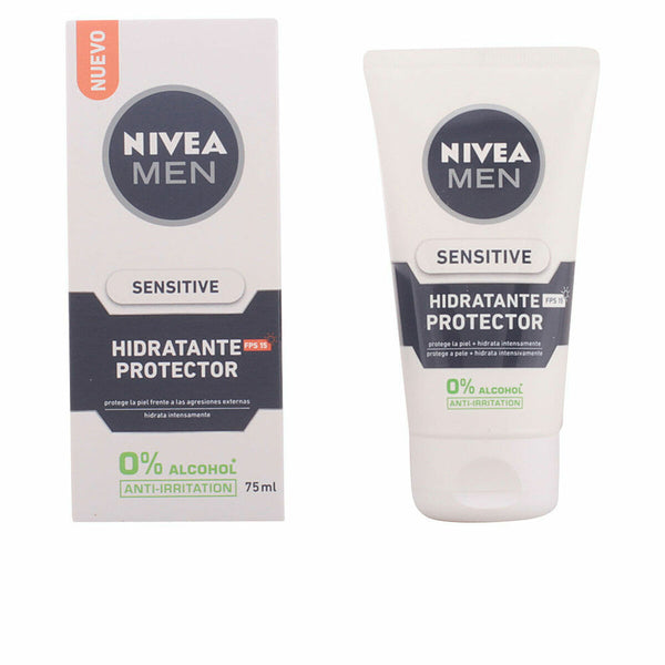 Hydrating Facial Cream Nivea Men Sensitive SPF15 75 ml Spf 15 (75 ml)