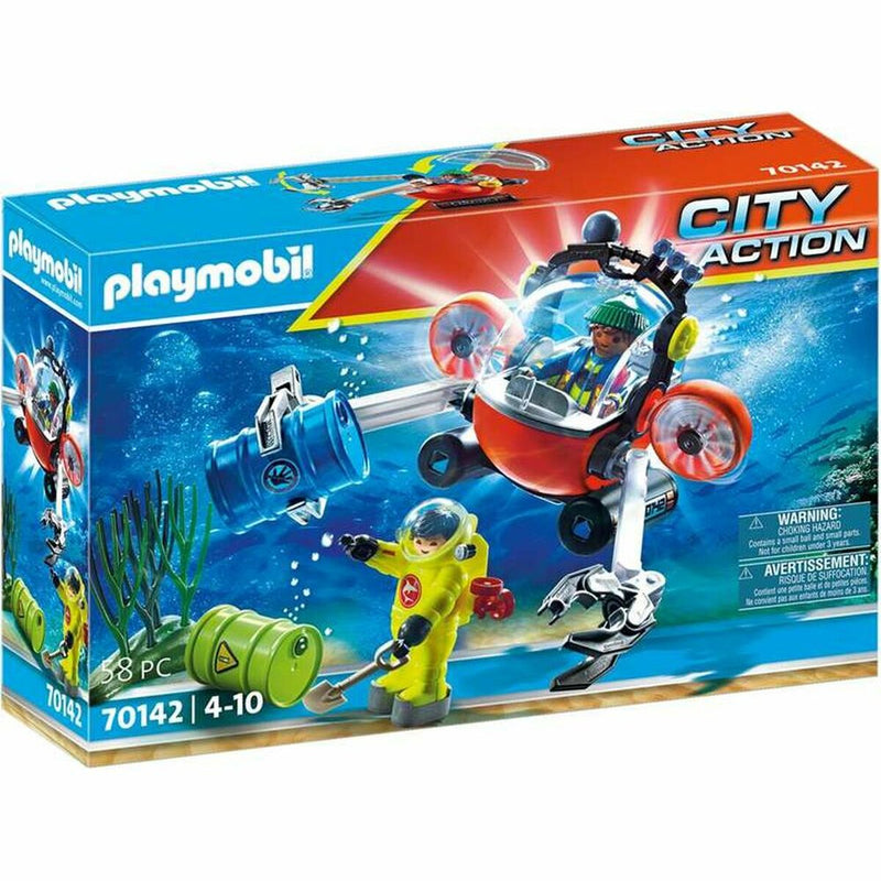 Playset Playmobil 70142 Environment Mission Submarine 58 Pieces