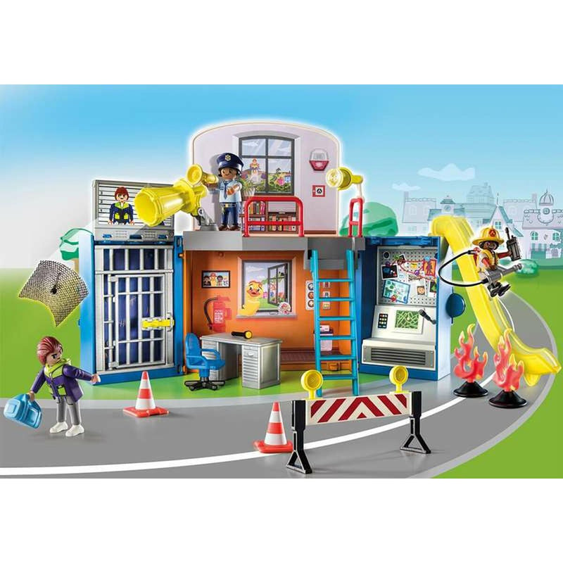 Playset Playmobil Duck on Call Police Officer Base station 70830 (70 pcs)