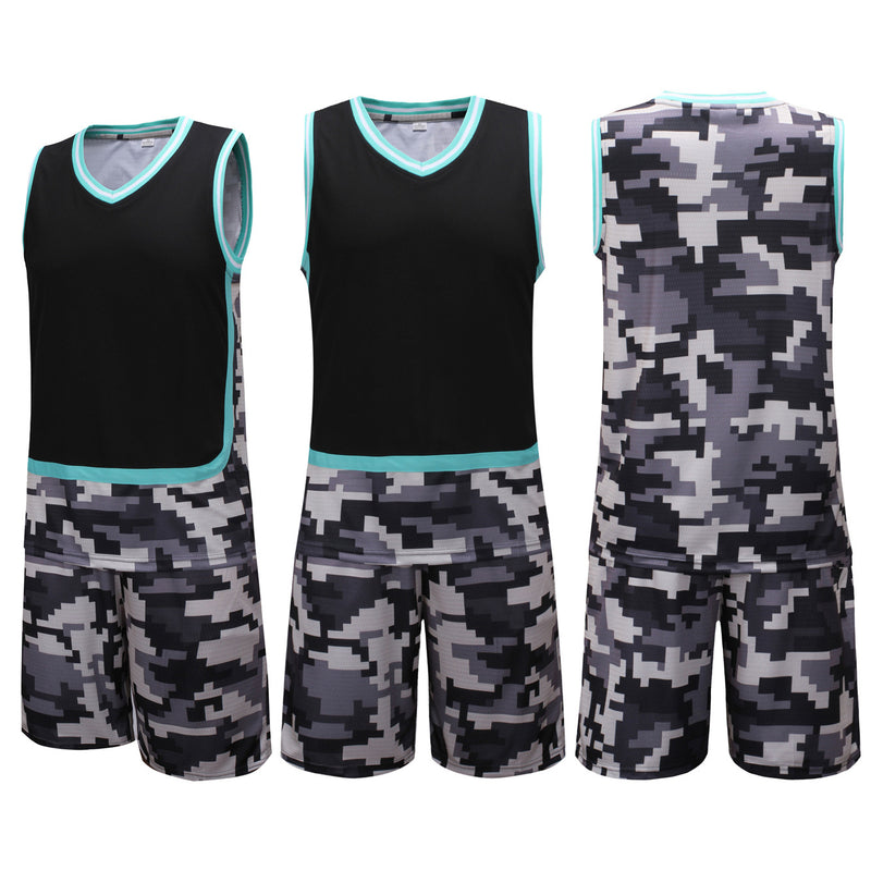 2021 new style summer sports training basketball suit match personality print customized sleeveless shirt ball clothing