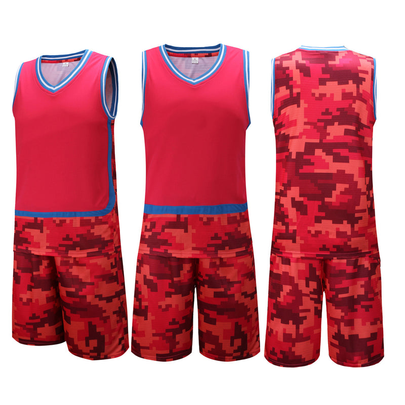 2021 new style summer sports training basketball suit match personality print customized sleeveless shirt ball clothing