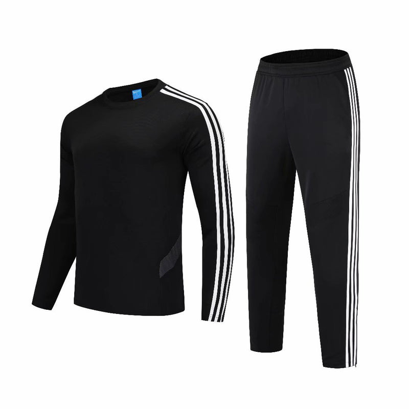 Sports suit men's slim round neck casual running two-piece suit