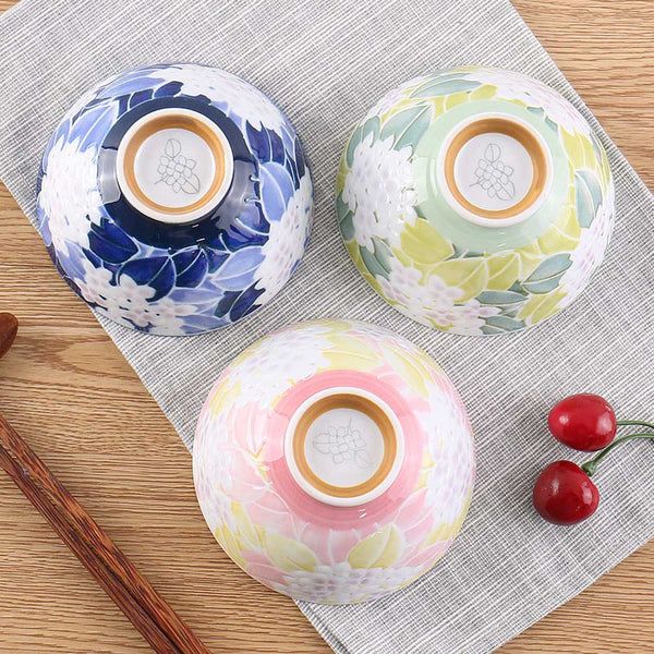 Japan imported kitchen tableware bowl ceramic flower bowl with Japanese style and simple restaurant tableware wholesale Department