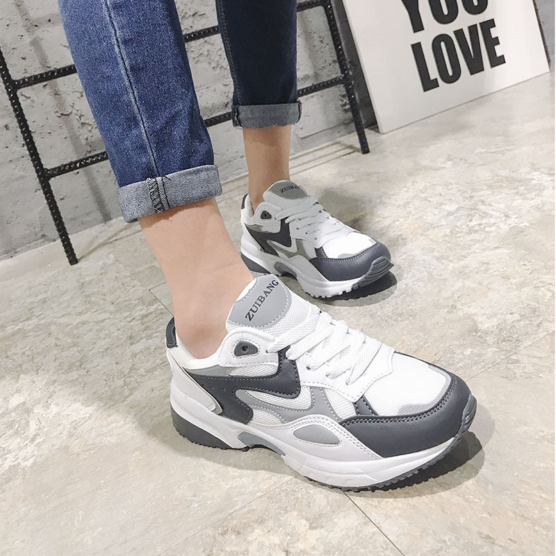 2021 spring summer new Korean uizzang Harajuku sport shoes, running shoes soled shoes light