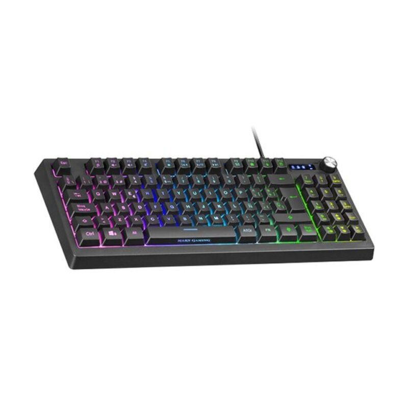 Gaming Keyboard Mars Gaming MKREVOES LED RGB Black Spanish Monkey (1 Piece)