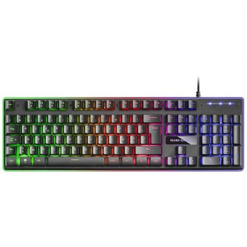 Keyboard with Gaming Mouse Mars Gaming MCPEXFR QWERTY Black French