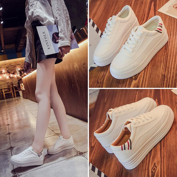 Dadong Single Shoes Women's Breathable Lace-Up Sneakers Student Casual Shoes