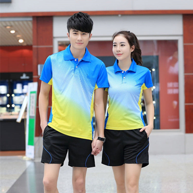 Badminton Suits, Women's Short Sleeves, Men's And Women's Pairs, Tennis Suits, Sports Jerseys, Quick Dry, Breathable Summer Shorts