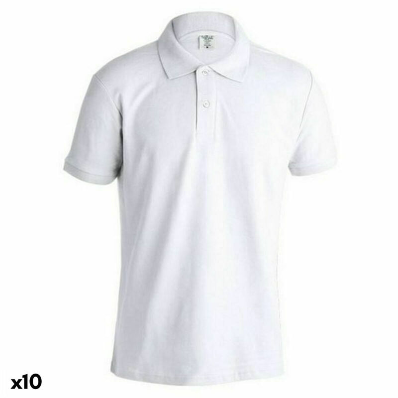 Men’s Short Sleeve Polo Shirt 145862 White 100% cotton (10Units)