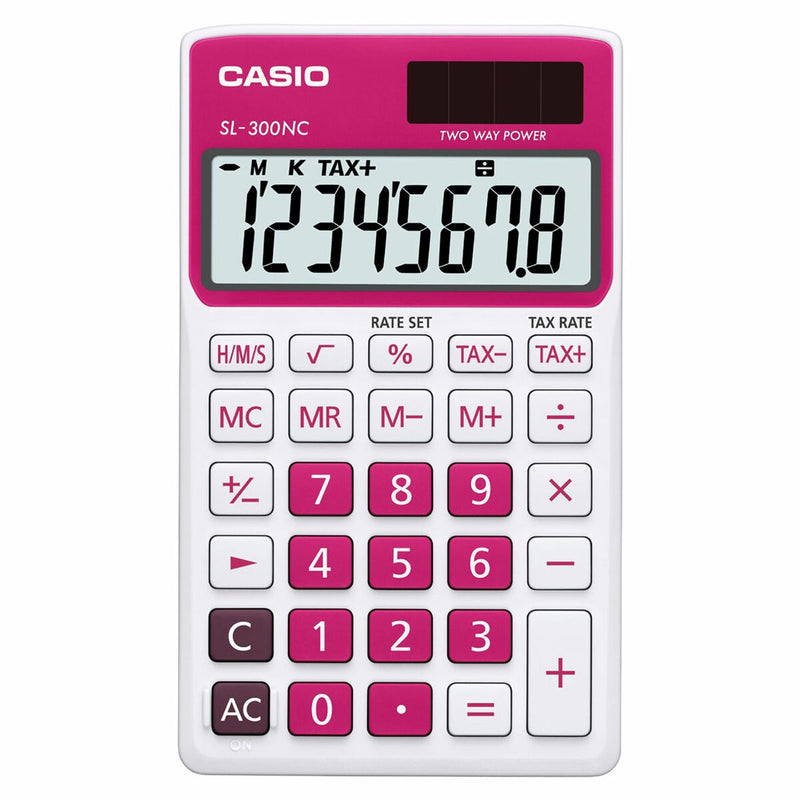 Calculator Casio SL-300-NC-RD White Resin (1,1 x 7,7 x 7,5 cm)