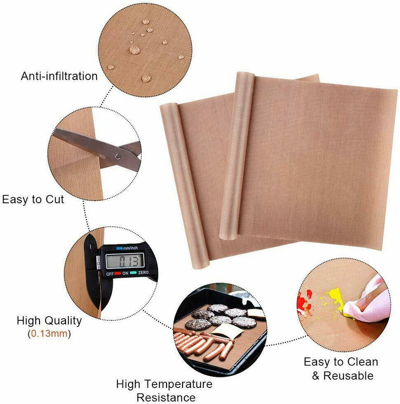 PTFE Sheets for Heat Press Transfer Non Stick Iron Resistant Oven Cook Liner Mat
