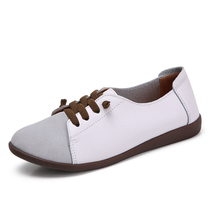 Little White Shoes Women Casual All-match Soft-soled Flat Shoes Low-top