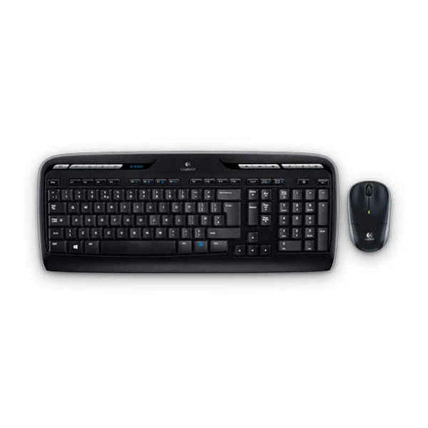 Keyboard and Wireless Mouse Logitech MK330 Black Spanish Spanish Qwerty