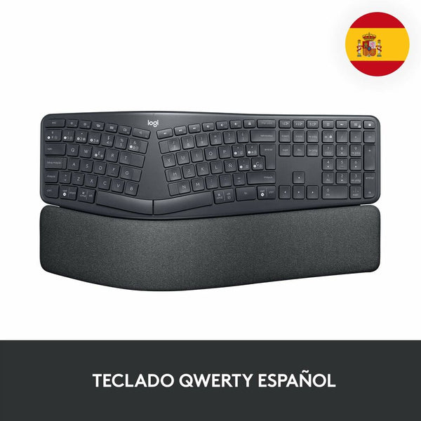 Keyboard Logitech 920-010105 Spanish Black Grey Graphite Spanish Qwerty