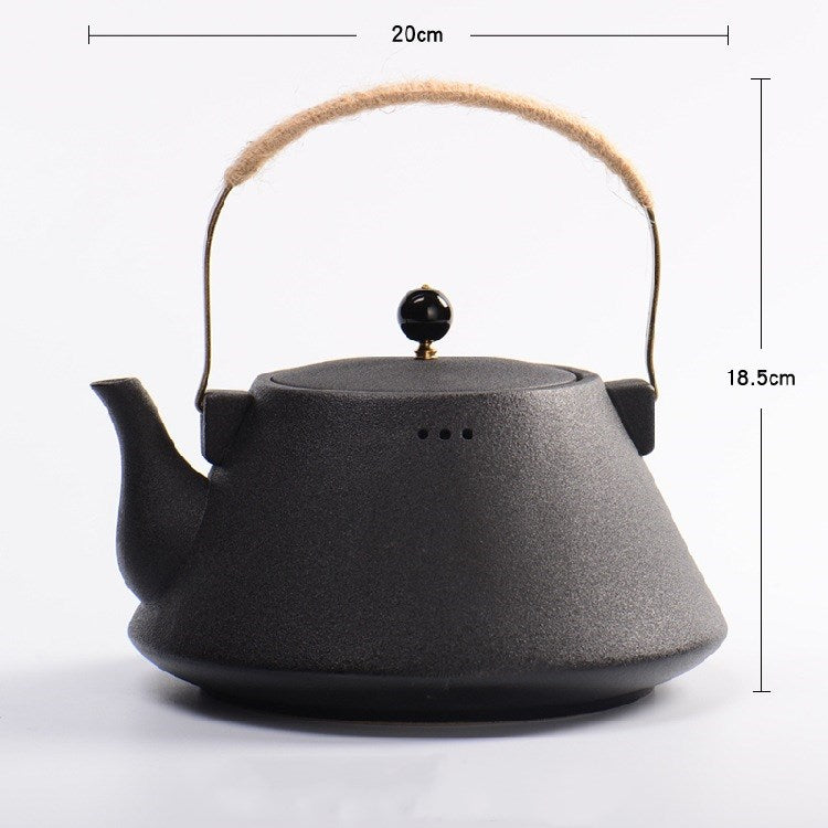 Ceramic Teapot With Strainer Large Handle Pot Single Pot Household