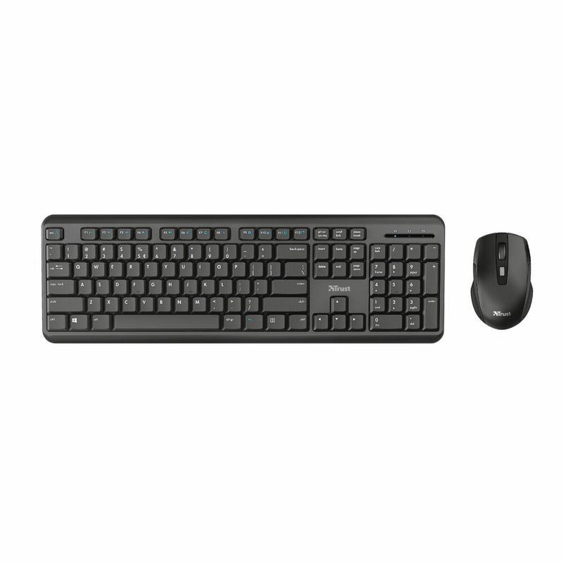 Keyboard and Mouse Trust TKM-350 Black Spanish Spanish Qwerty