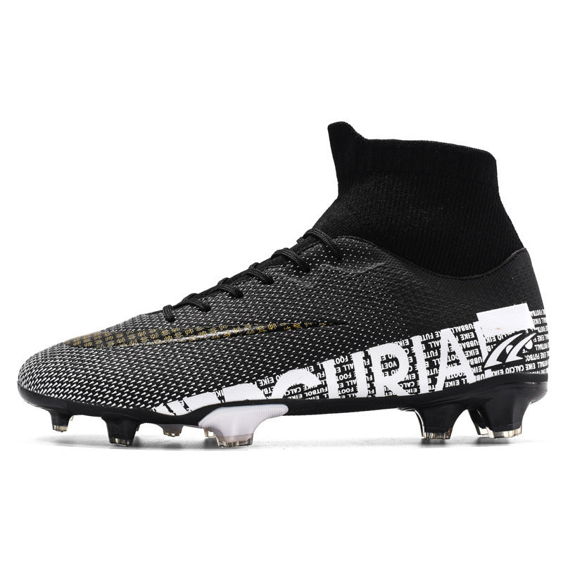 Outdoor Men Boys Soccer Shoes Football Boots High Ankle Kids Cleats Training Sport Sneakers