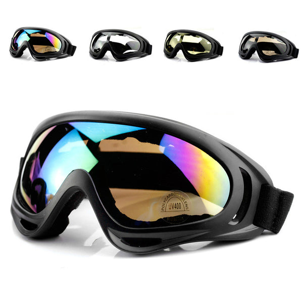 Windshield sand goggles for motorcycles