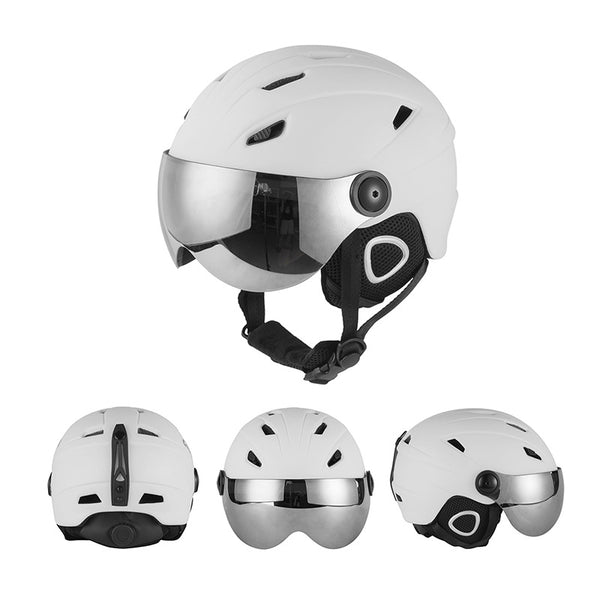 New ski helmet adult safety helmet with snow goggles