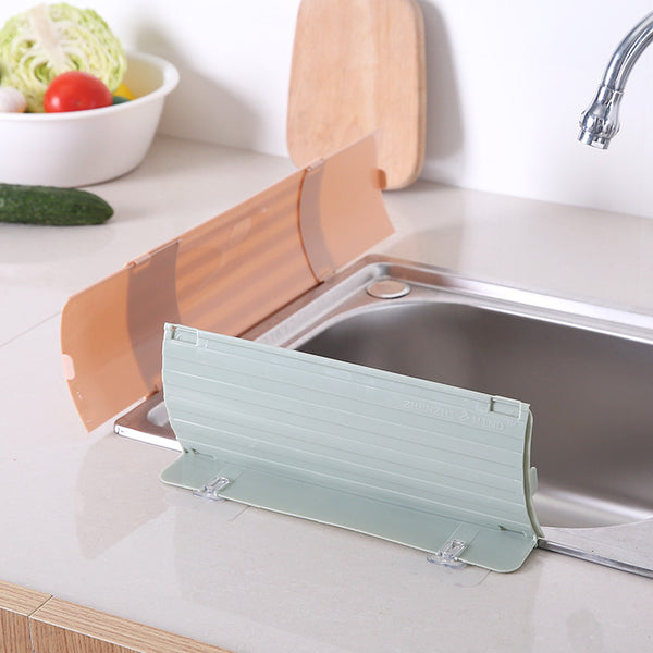 Home kitchen sink flaps Creative retractable sink splash guards