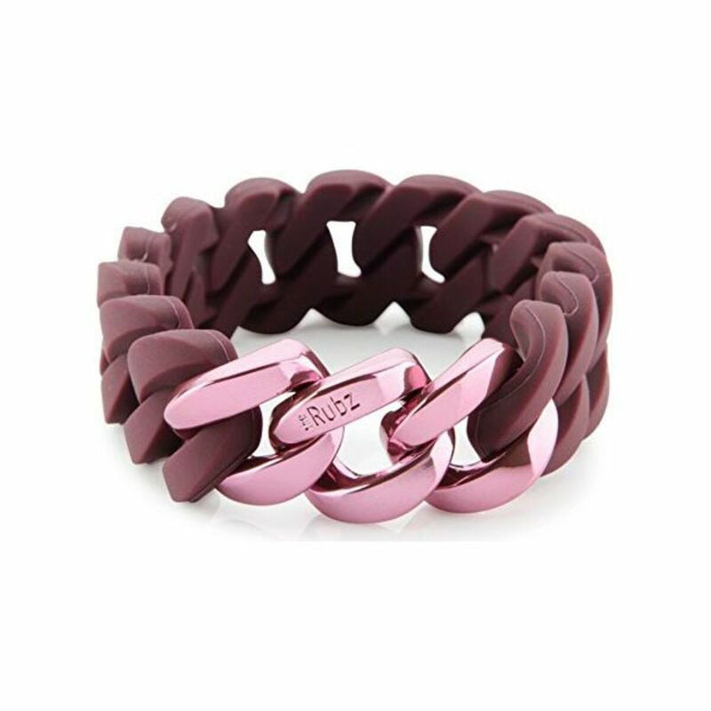 Bracelet TheRubz 100484 Red Pink Silicone Stainless steel Steel/Silicone (20 mm)