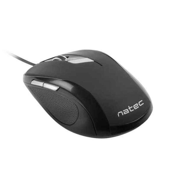 Mouse with Cable and Optical Sensor Natec PIGEON 2400 DPI Black