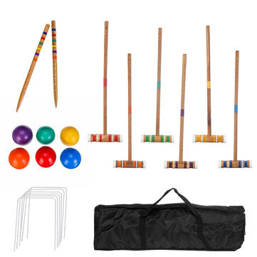 Outdoor Game Sport Gate Ball Croguet Set for 6 Players luxury children Sports Toy Croquet Doorball Set with Bag