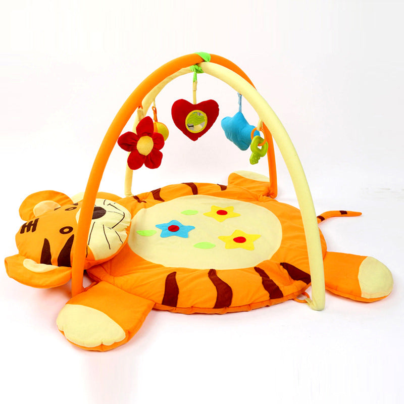 Tiger / Bear Cartoon Baby Gym Play Mat Toddler Infant Lay and Fun Jigsaw Hanging Rsck Toy
