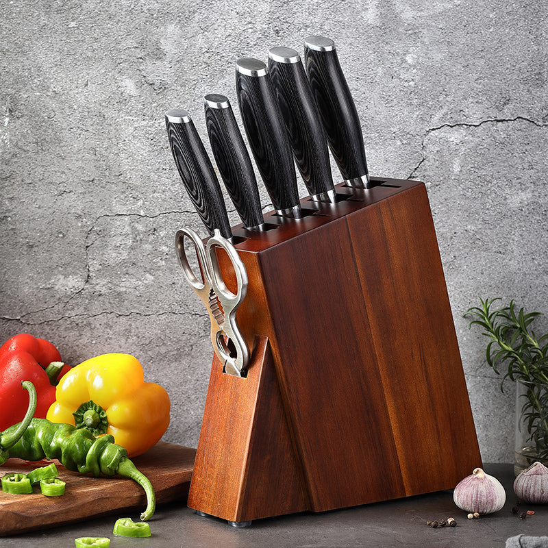 Seven-piece Damascus Kitchen Knife Set