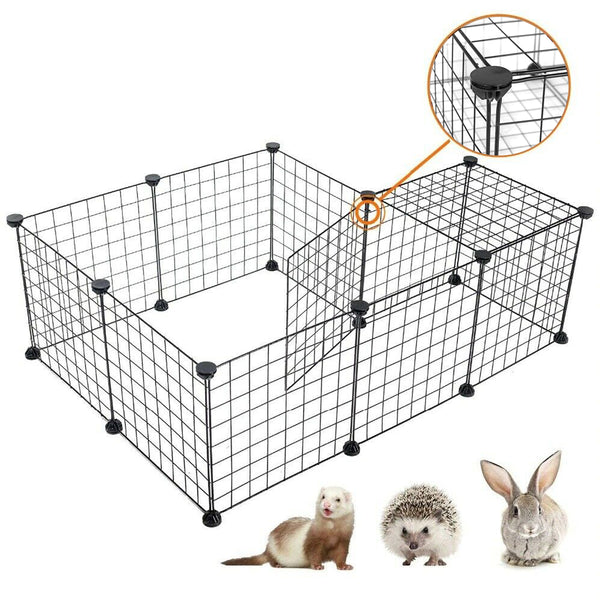 Foldable Pet Playpen Iron Fence Puppy Kennel House Exercise Training Puppy Space Dog Supplies Rabbits Guinea Pig Cage
