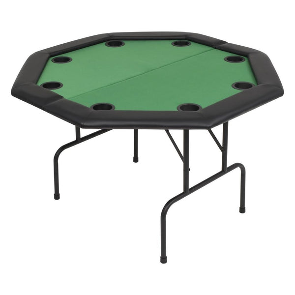 Foldable Poker Table for 8 Players 2 Folds Octagonal Green