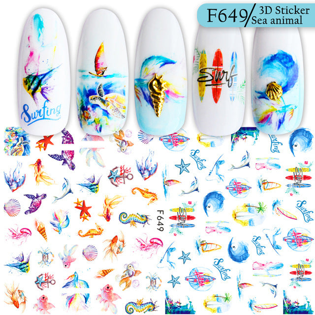 3D adhesive sticker color