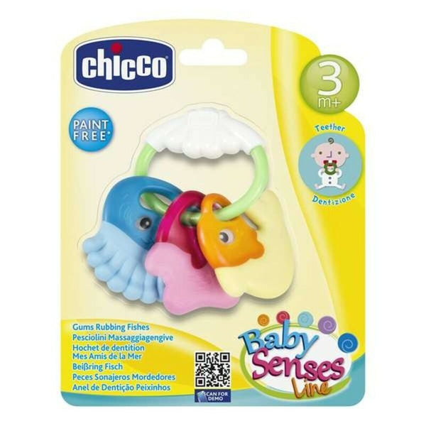 Teether for Babies Rattle Chicco PVC 11,5 x 11 x 2,5 cm (11,5 x 11 x 2,5 cm)