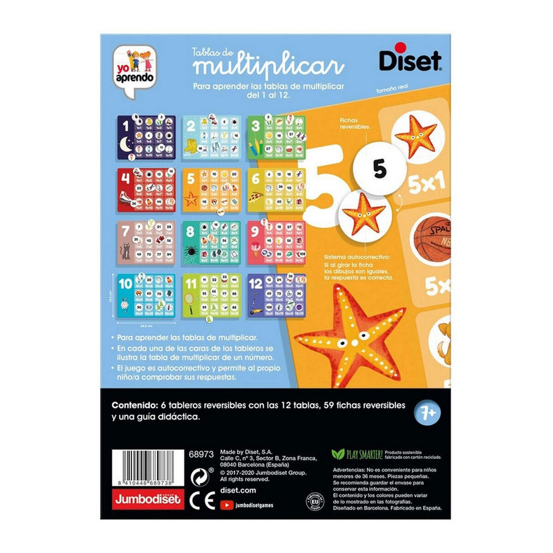 Educational Game Diset Tablas de Multiplicar 65 Pieces