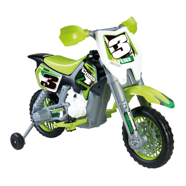 Motorcycle Feber Rider Cross 6 V Electric Green (82 X 57 x 119 cm)