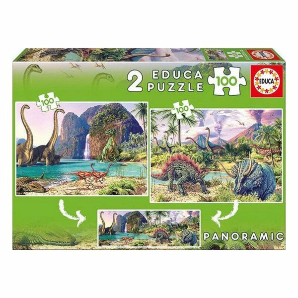Child's Puzzle Dino World Educa 200 Pieces (2 x 100 pcs)