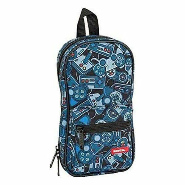 Backpack Pencil Case Safta Welcome Gamers Blue