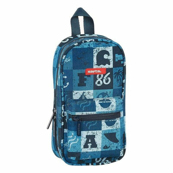 Backpack Pencil Case Safta Blue Vibes (33 Pieces)