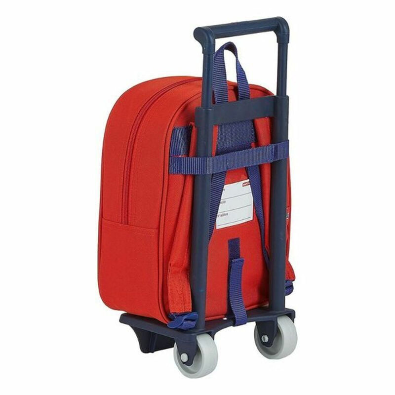 School Rucksack with Wheels 805 Atlético Madrid M280 Red Blue White