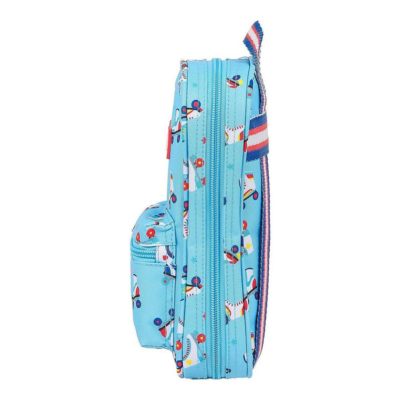 Backpack Pencil Case Rollers Moos Multicolour Light Blue