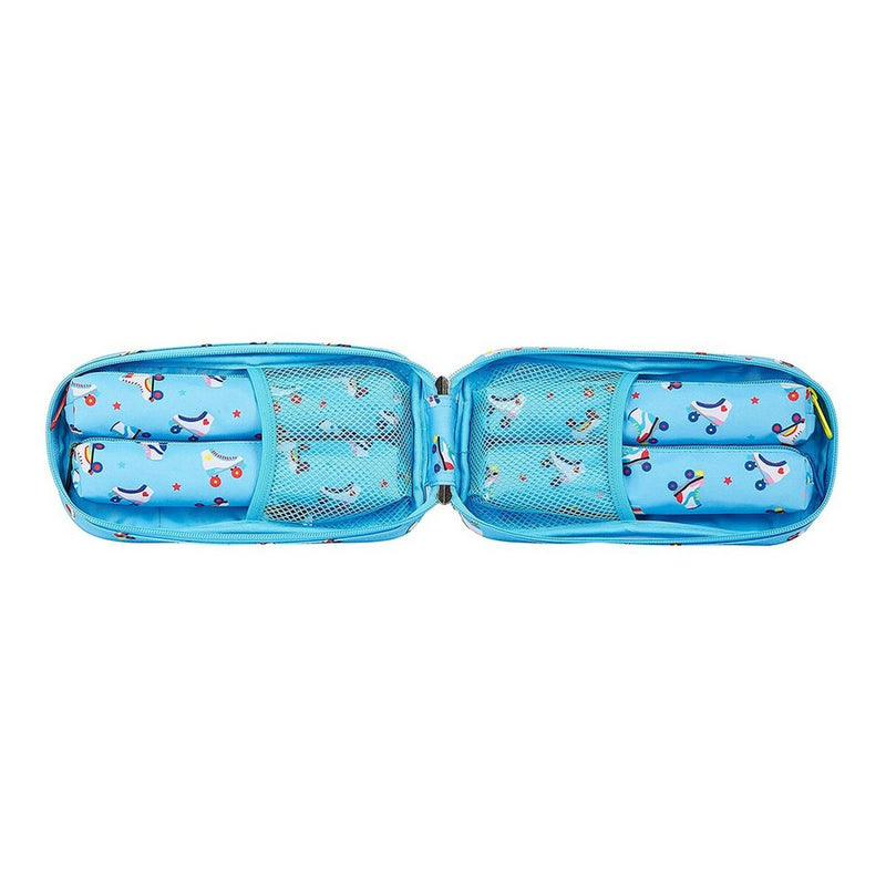 Backpack Pencil Case Rollers Moos Multicolour Light Blue