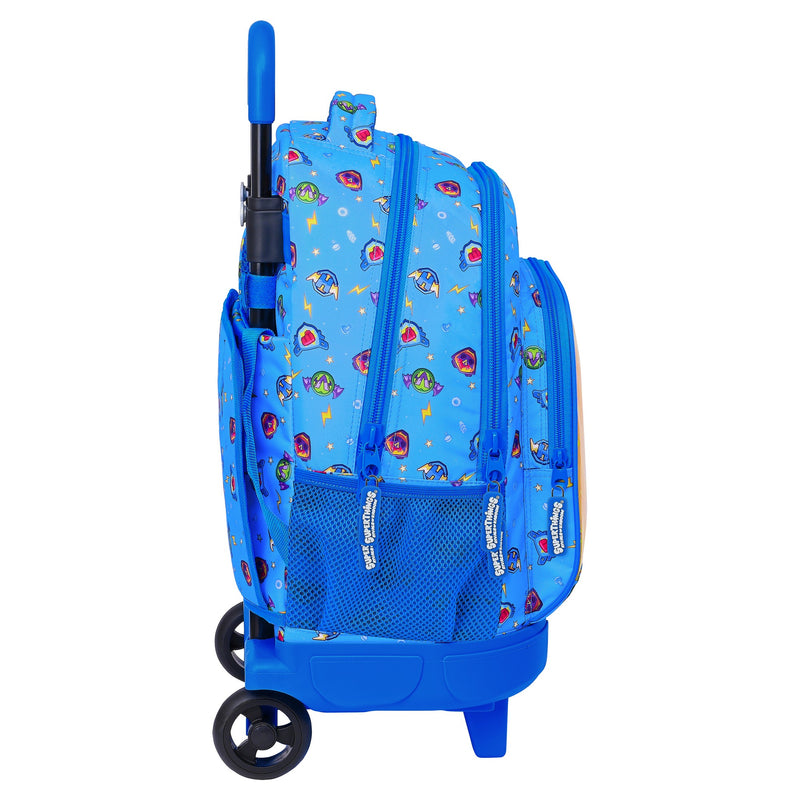 School Rucksack with Wheels SuperThings Serie 7 Blue Multicolour 33 X 45 X 22 cm
