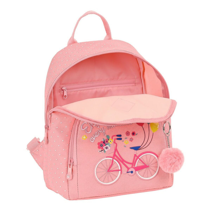 Casual Backpack Glow Lab Enjoy the ride Coral 25 x 30 x 13 cm