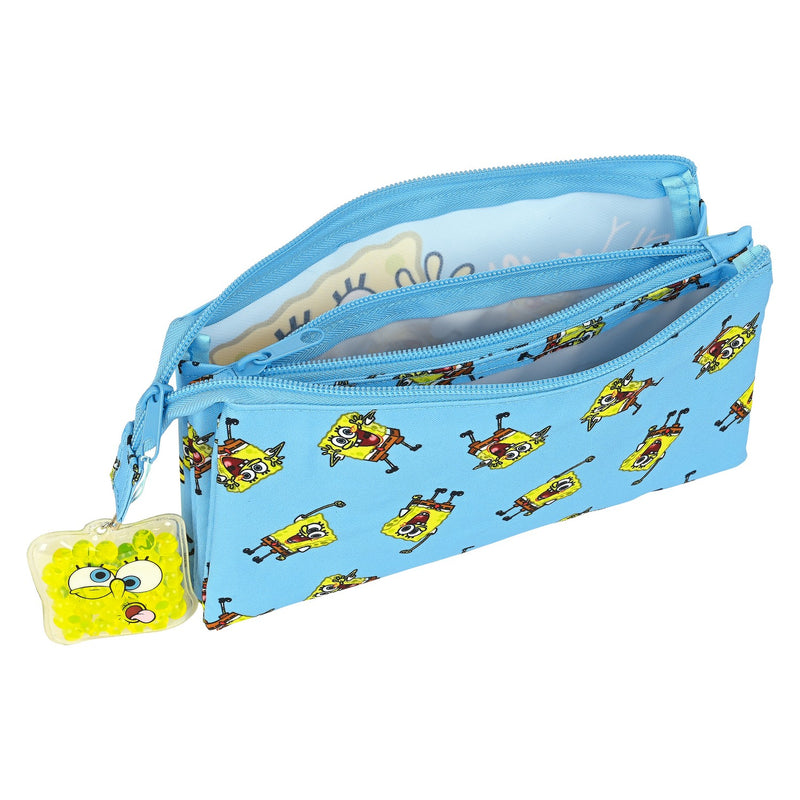 Triple Carry-all Positive Vives Spongebob Positive vibes Blue Yellow 22 x 12 x 3 cm