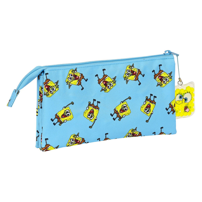 Triple Carry-all Positive Vives Spongebob Positive vibes Blue Yellow 22 x 12 x 3 cm