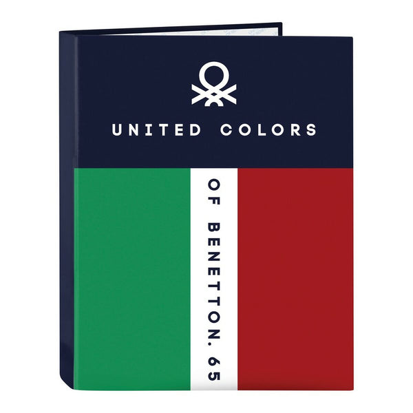 Ring binder Benetton United Red White Green Navy Blue A4 (25 mm)
